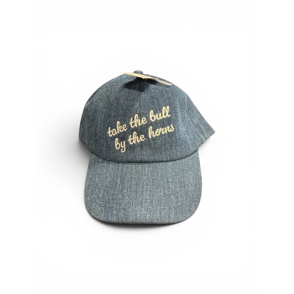 Kacey Musgraves Lee Denim Dad Hat Take The Bull By The Horns Blue Adjustable Cap